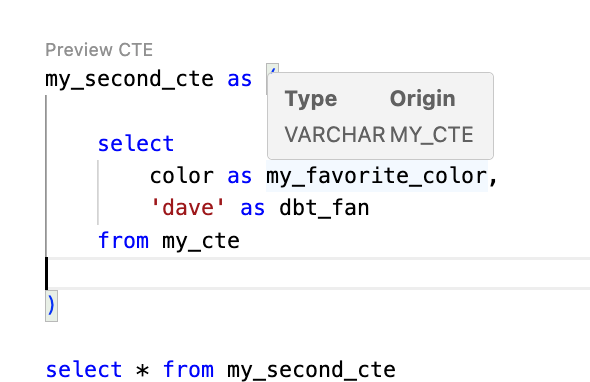 Sample column details Sample column details